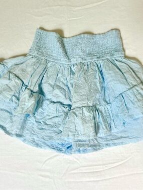 abercrombie kids Pale Blue Tiered Ruffle Mini Skort NWOT